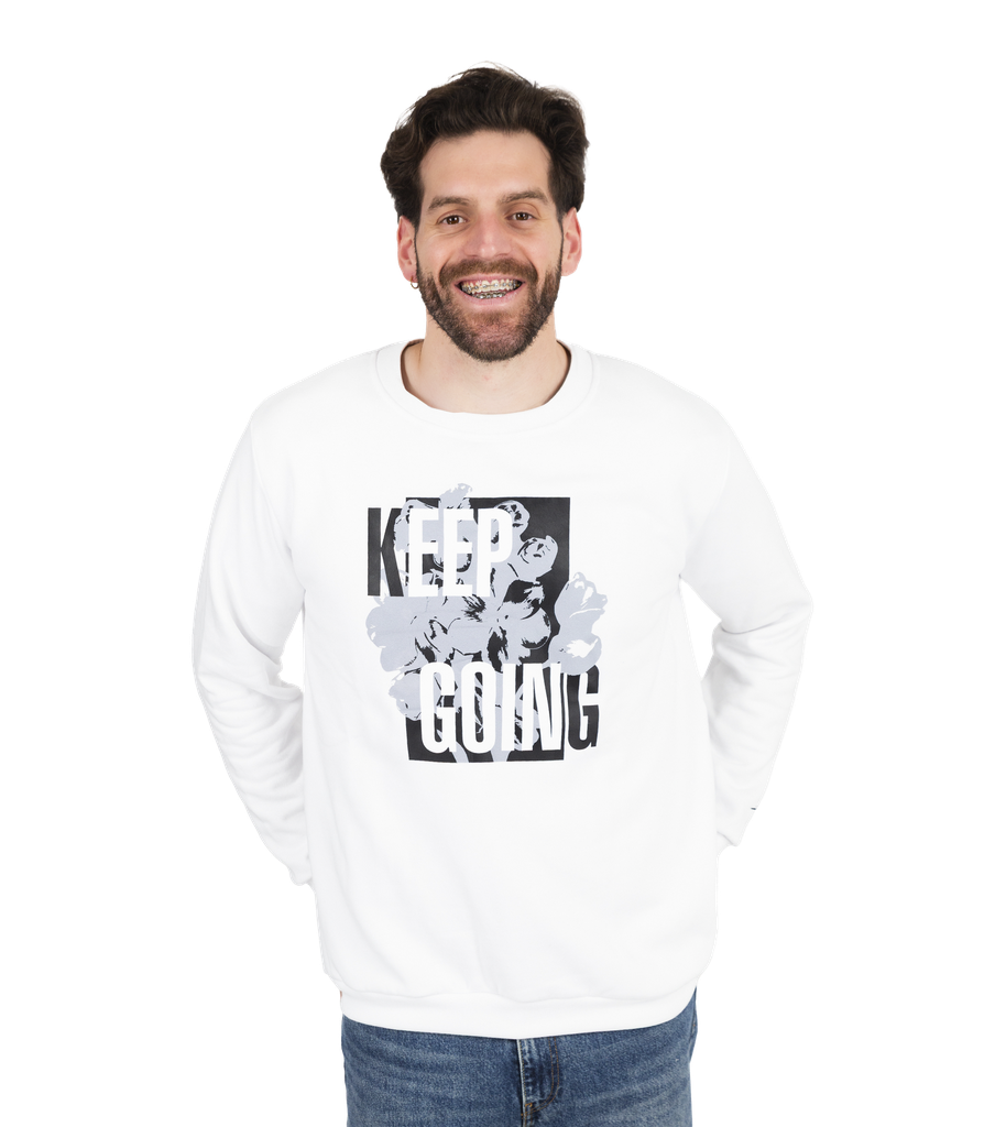 Sweatshirt Keep Going Sem Capuz