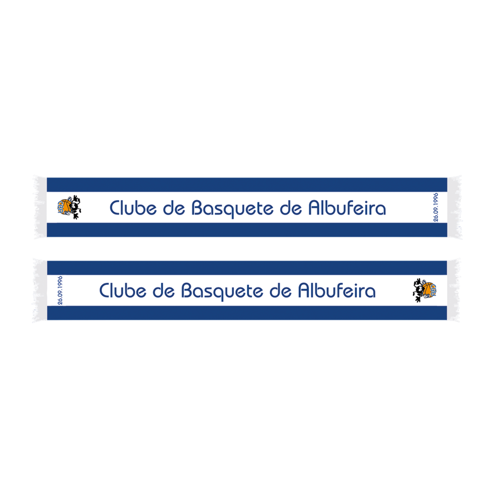 [DHK61171] Cachecol 18x130cm CBA (Azul Royal/Branco)